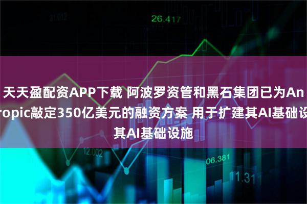 天天盈配资APP下载 阿波罗资管和黑石集团已为Anthropic敲定350亿美元的融资方案 用于扩建其AI基础设施